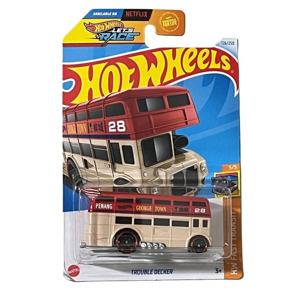 Hot Wheels Trouble Decker Bus HW Fast Transit 2024 Mainline 125/250 Diecast - Picture 1 of 7